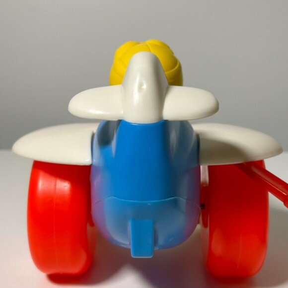 Vintage 80s Fisher Price Pull Along Airplane Pull Toy #171 Made in A - Picture 4 of 7